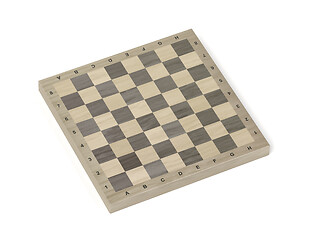 Image showing Wooden chess board