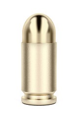 Image showing Front view of pistol bullet