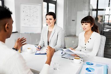 Image showing recruiters having job interview with employee