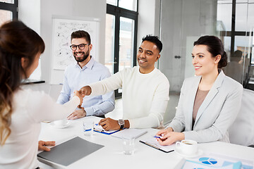 Image showing recruiters having interview with employee