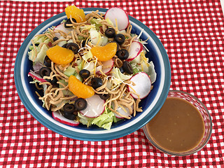 Image showing Salad and Dressing