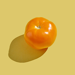 Image showing yellow tomato on yellow background