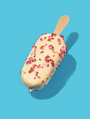 Image showing ice cream on blue background