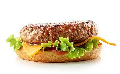 Image showing burger bread with meat