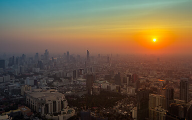Image showing beautiful sunset in Bangkok Thailand