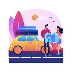 Image showing Road trip abstract concept vector illustration.