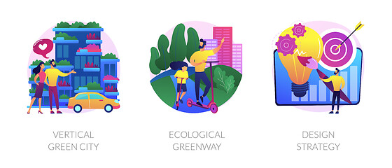 Image showing Environmental urban solutions abstract concept vector illustrations.