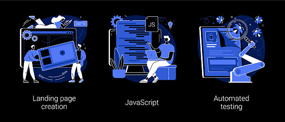 Image showing Web programming abstract concept vector illustrations.