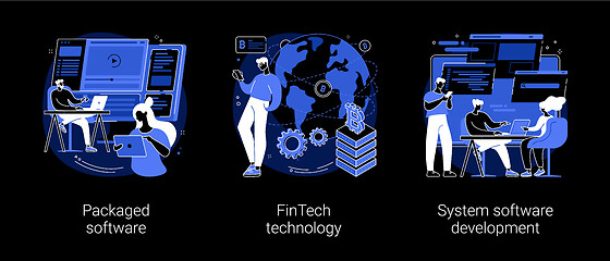 Image showing Business applications abstract concept vector illustrations.