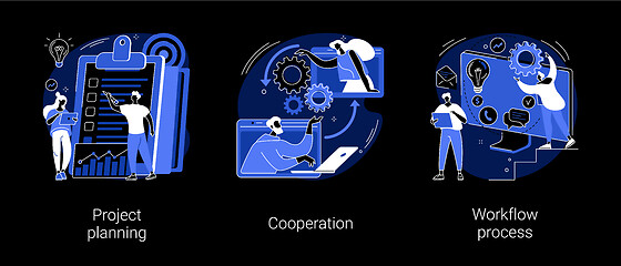 Image showing Business process abstract concept vector illustrations.