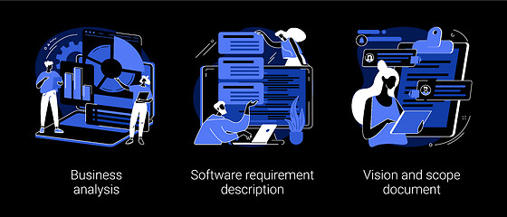 Image showing Project development specifications abstract concept vector illustrations.