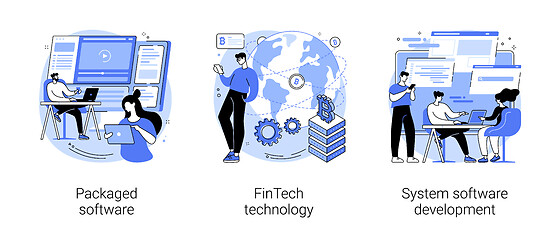 Image showing Business applications abstract concept vector illustrations.