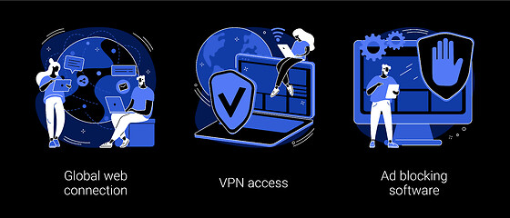 Image showing Network access abstract concept vector illustrations.