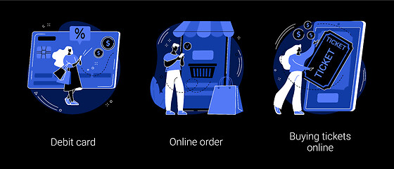 Image showing Online payment abstract concept vector illustrations.