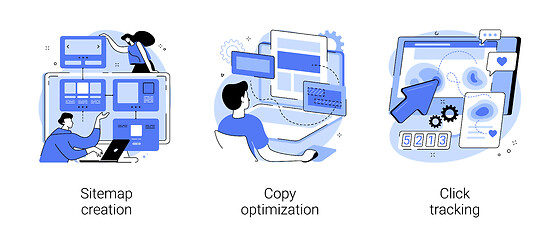 Image showing Website optimization abstract concept vector illustrations.