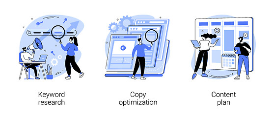 Image showing Professional SEO services abstract concept vector illustrations.