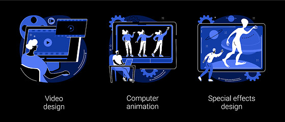 Image showing Video post production abstract concept vector illustrations.