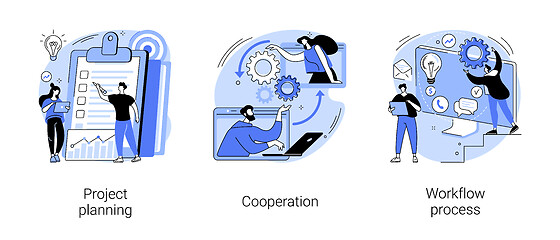 Image showing Business process abstract concept vector illustrations.