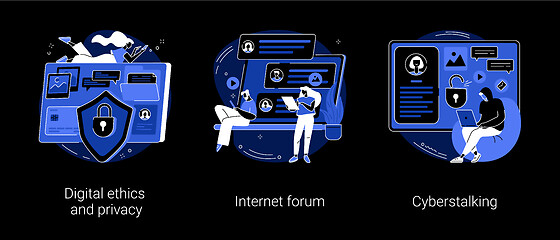 Image showing Internet privacy violation abstract concept vector illustrations.