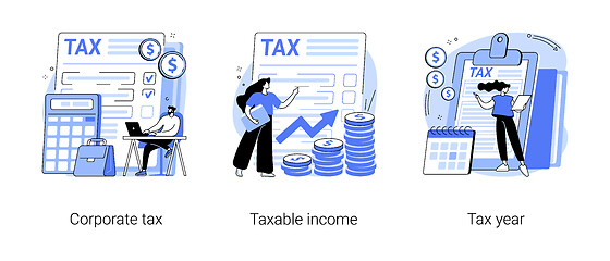 Image showing Tax preparation abstract concept vector illustrations.