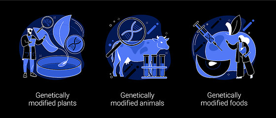 Image showing DNA engineering industry abstract concept vector illustrations.