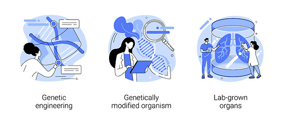 Image showing Bioengineering abstract concept vector illustrations.