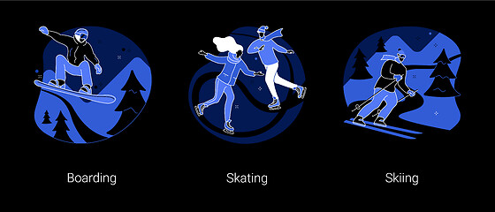 Image showing Winter sport abstract concept vector illustrations.