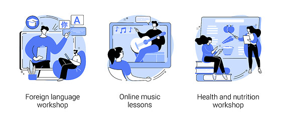 Image showing Supplementary education abstract concept vector illustrations.