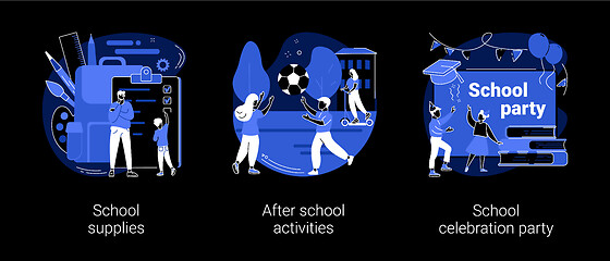 Image showing School year abstract concept vector illustrations.