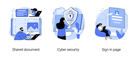 Image showing Cloud service access abstract concept vector illustrations.