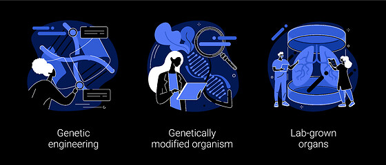 Image showing Bioengineering abstract concept vector illustrations.