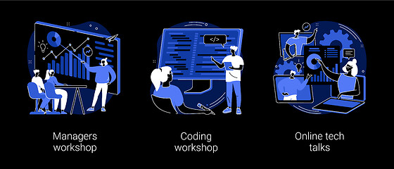 Image showing Employee skills training abstract concept vector illustrations.