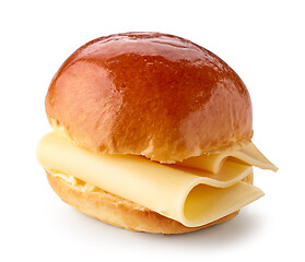 Image showing breakfast sandwich with cheese