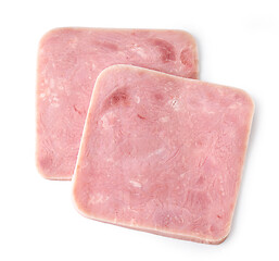 Image showing two slices of pork ham sausage