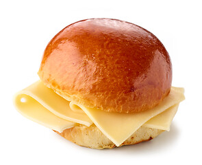 Image showing breakfast sandwich with cheese