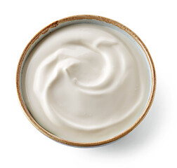 Image showing bowl of whipped yogurt cream