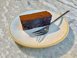 Image showing brownie cake on plate