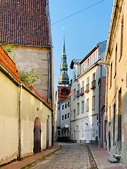 Image showing street view of old Riga city