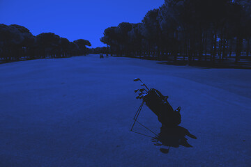 Image showing golf bag on course