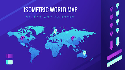 Image showing World map isometric vector illustration