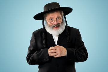 Image showing Portrait of old senior orthodox Hasdim Jewish man