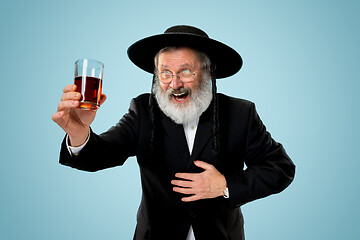 Image showing Portrait of old senior orthodox Hasdim Jewish man