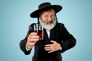 Image showing Portrait of old senior orthodox Hasdim Jewish man