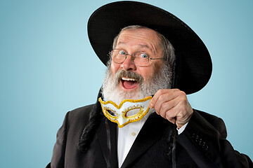 Image showing Portrait of a senior orthodox Hasdim Jewish man