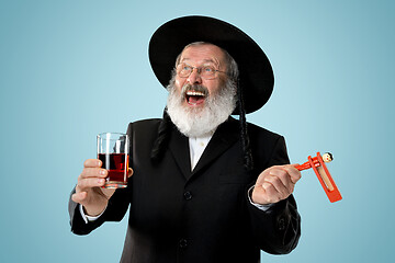 Image showing Portrait of old senior orthodox Hasdim Jewish man