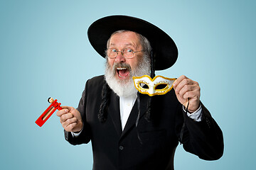 Image showing Portrait of a senior orthodox Hasdim Jewish man