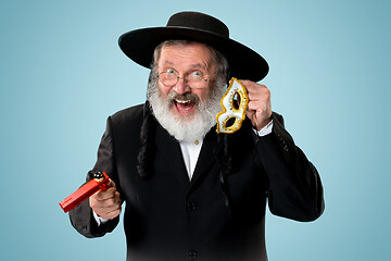 Image showing Portrait of a senior orthodox Hasdim Jewish man