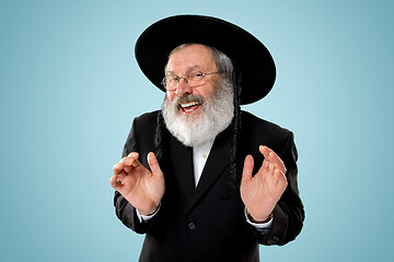 Image showing Portrait of old senior orthodox Hasdim Jewish man