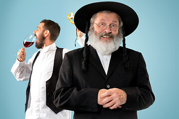 Image showing Portrait of old senior orthodox Hasdim Jewish man