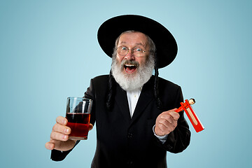 Image showing Portrait of old senior orthodox Hasdim Jewish man